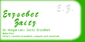 erzsebet zaitz business card